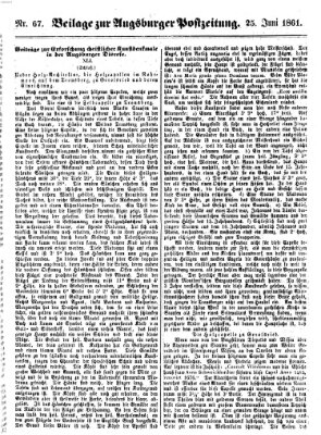 Augsburger Postzeitung Dienstag 25. Juni 1861