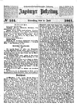 Augsburger Postzeitung Dienstag 2. Juli 1861