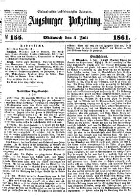 Augsburger Postzeitung Mittwoch 3. Juli 1861