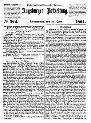 Augsburger Postzeitung Donnerstag 11. Juli 1861