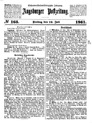 Augsburger Postzeitung Freitag 12. Juli 1861