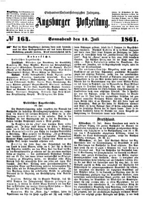 Augsburger Postzeitung Samstag 13. Juli 1861