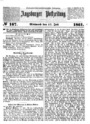 Augsburger Postzeitung Mittwoch 17. Juli 1861