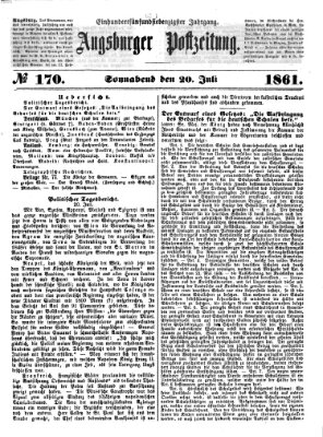 Augsburger Postzeitung Samstag 20. Juli 1861