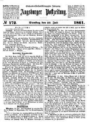 Augsburger Postzeitung Dienstag 23. Juli 1861