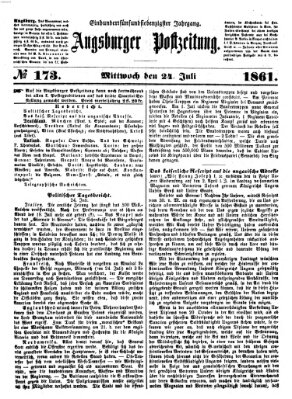 Augsburger Postzeitung Mittwoch 24. Juli 1861