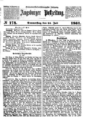 Augsburger Postzeitung Donnerstag 25. Juli 1861