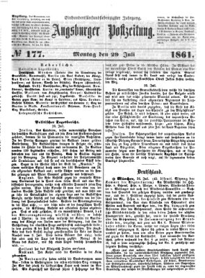 Augsburger Postzeitung Montag 29. Juli 1861