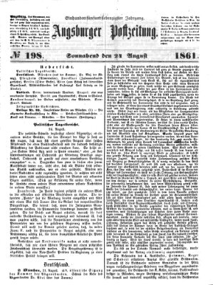 Augsburger Postzeitung Samstag 24. August 1861