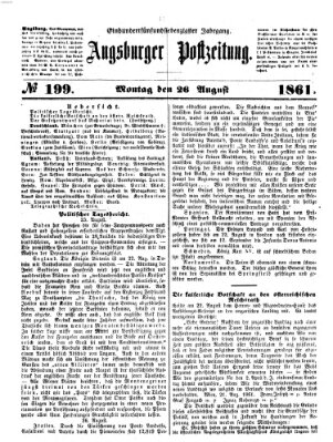 Augsburger Postzeitung Montag 26. August 1861