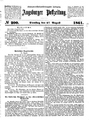 Augsburger Postzeitung Dienstag 27. August 1861