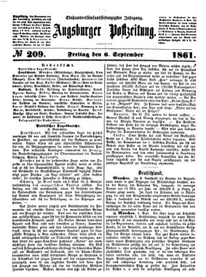 Augsburger Postzeitung Freitag 6. September 1861