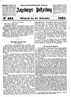 Augsburger Postzeitung Mittwoch 25. September 1861