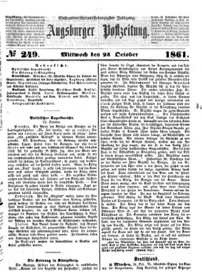 Augsburger Postzeitung Mittwoch 23. Oktober 1861