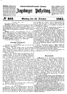 Augsburger Postzeitung Montag 28. Oktober 1861