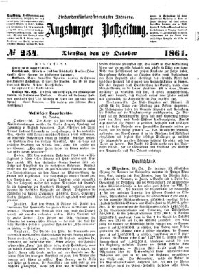 Augsburger Postzeitung Dienstag 29. Oktober 1861