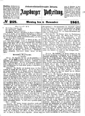 Augsburger Postzeitung Montag 4. November 1861