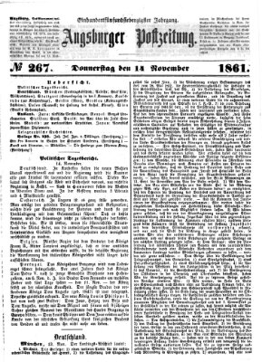 Augsburger Postzeitung Donnerstag 14. November 1861