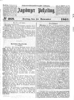 Augsburger Postzeitung Freitag 15. November 1861