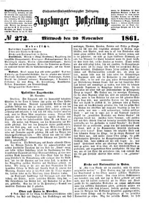 Augsburger Postzeitung Mittwoch 20. November 1861