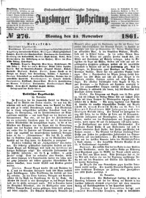 Augsburger Postzeitung Montag 25. November 1861