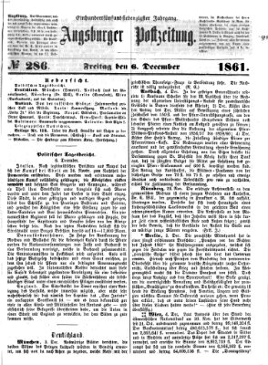 Augsburger Postzeitung Freitag 6. Dezember 1861