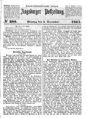 Augsburger Postzeitung Montag 9. Dezember 1861