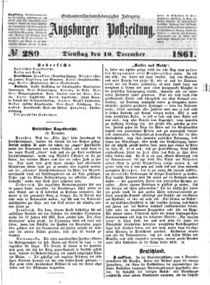 Augsburger Postzeitung Dienstag 10. Dezember 1861