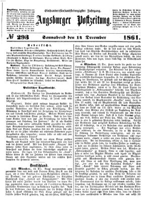 Augsburger Postzeitung Samstag 14. Dezember 1861