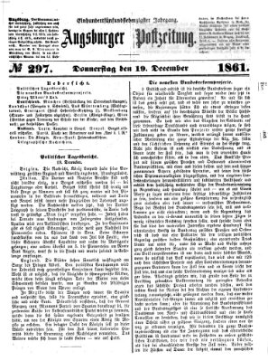 Augsburger Postzeitung Donnerstag 19. Dezember 1861