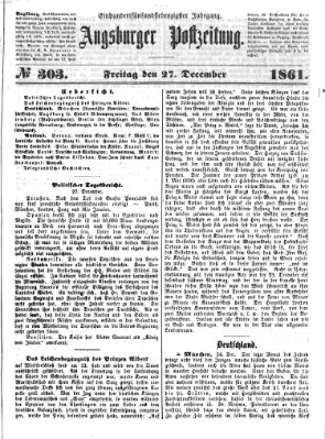 Augsburger Postzeitung Freitag 27. Dezember 1861