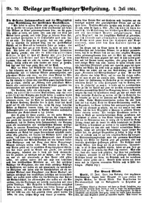 Augsburger Postzeitung Dienstag 2. Juli 1861