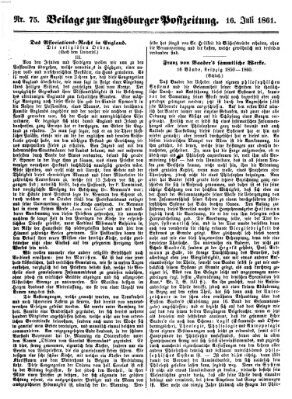 Augsburger Postzeitung Dienstag 16. Juli 1861