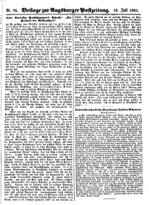 Augsburger Postzeitung Freitag 19. Juli 1861