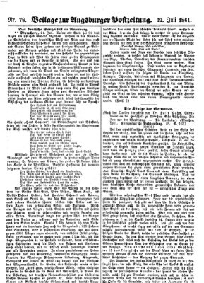 Augsburger Postzeitung Dienstag 23. Juli 1861