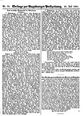 Augsburger Postzeitung Donnerstag 25. Juli 1861