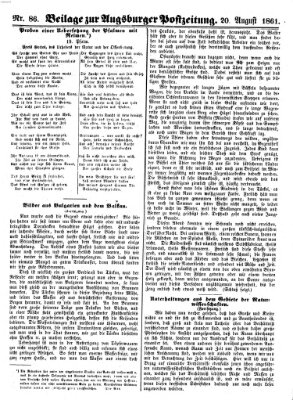 Augsburger Postzeitung Dienstag 20. August 1861