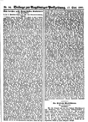 Augsburger Postzeitung Dienstag 17. September 1861