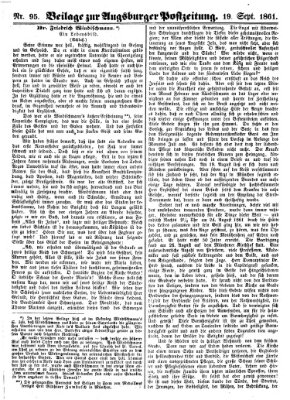 Augsburger Postzeitung Donnerstag 19. September 1861