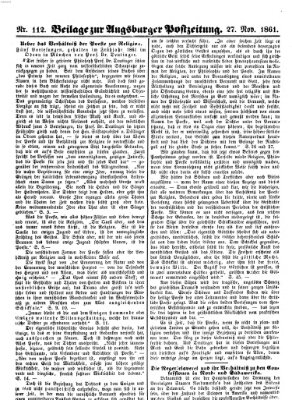 Augsburger Postzeitung Mittwoch 27. November 1861