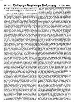 Augsburger Postzeitung Freitag 6. Dezember 1861