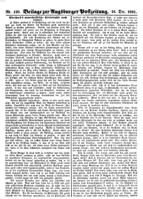 Augsburger Postzeitung Dienstag 24. Dezember 1861