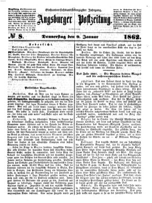 Augsburger Postzeitung Donnerstag 9. Januar 1862