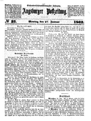 Augsburger Postzeitung Montag 27. Januar 1862