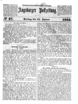 Augsburger Postzeitung Freitag 31. Januar 1862