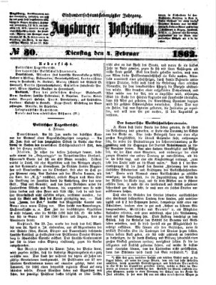 Augsburger Postzeitung Dienstag 4. Februar 1862