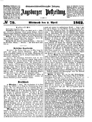 Augsburger Postzeitung Mittwoch 2. April 1862