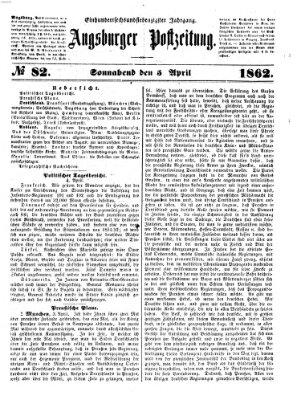 Augsburger Postzeitung Samstag 5. April 1862