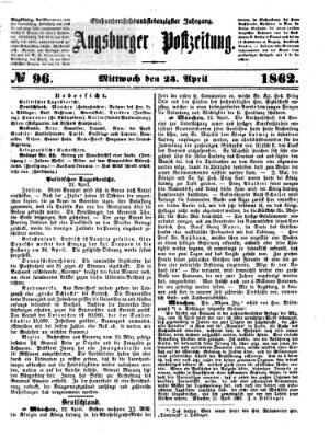 Augsburger Postzeitung Mittwoch 23. April 1862