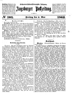 Augsburger Postzeitung Freitag 2. Mai 1862